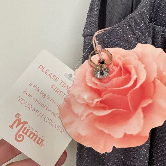 NWT Show Me Your Mumu Amanda Maxi Dress in Dancing Queen Shine Smoke, Medium - Picture 6 of 13